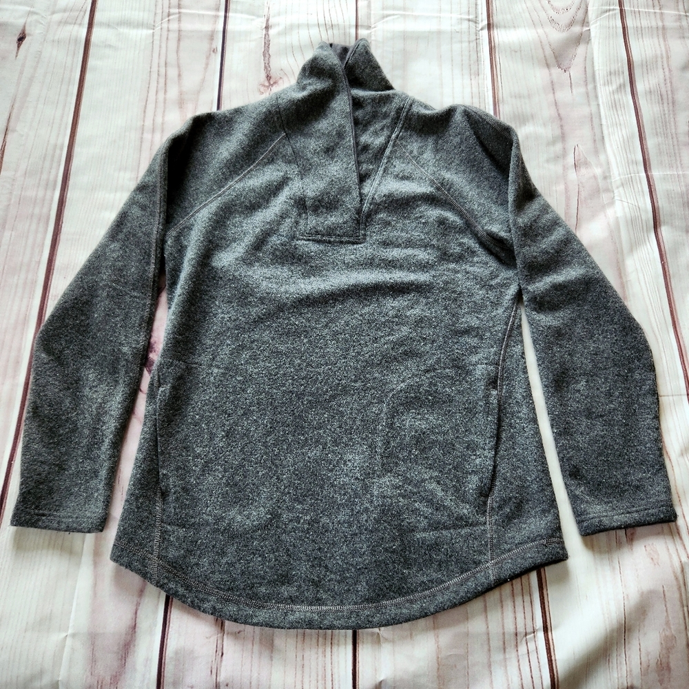 PrAna "Ziller Tunic" Wool Blend Sweater Heather Grey Gray | Women's Size M - Picture 2 of 8